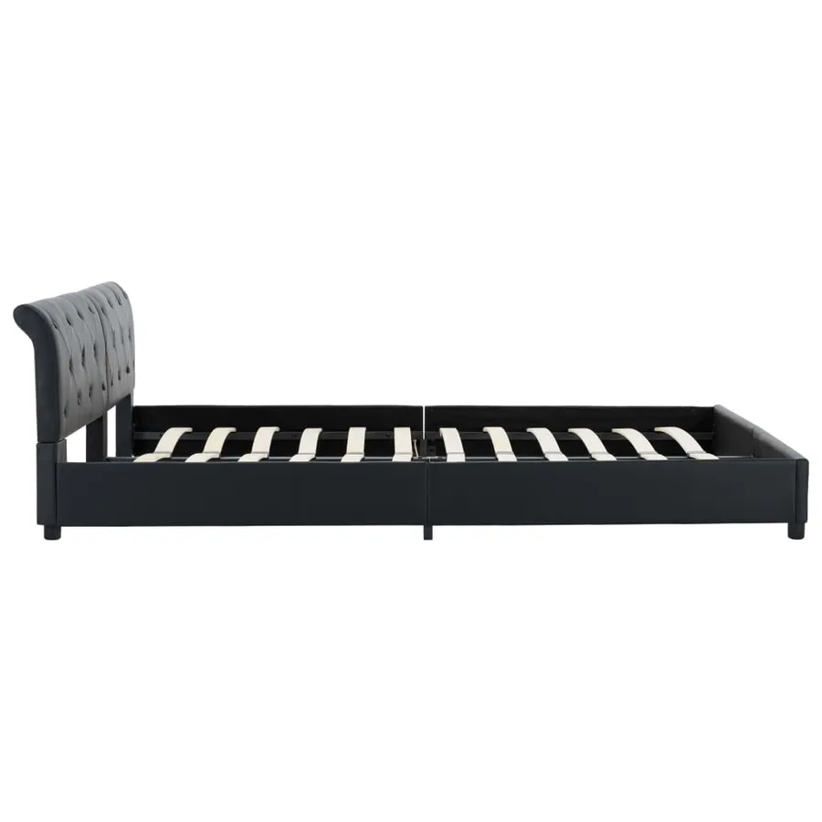 Cadre de lit Noir Similicuir 180x200 cm - 6