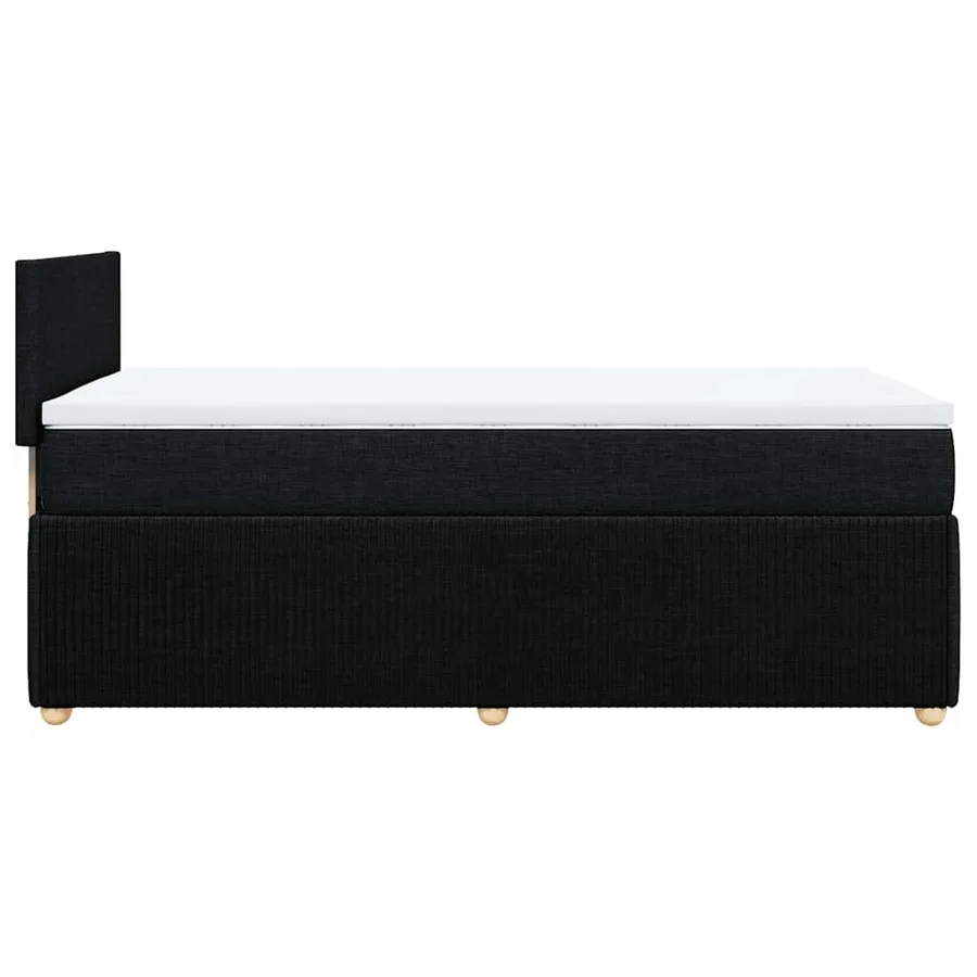 Sommier à lattes de lit et matelas Noir 80x200 cm Tissu - 5