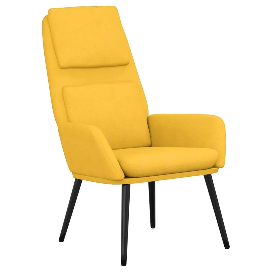 Chaise de relaxation Jaune moutarde Tissu - 2
