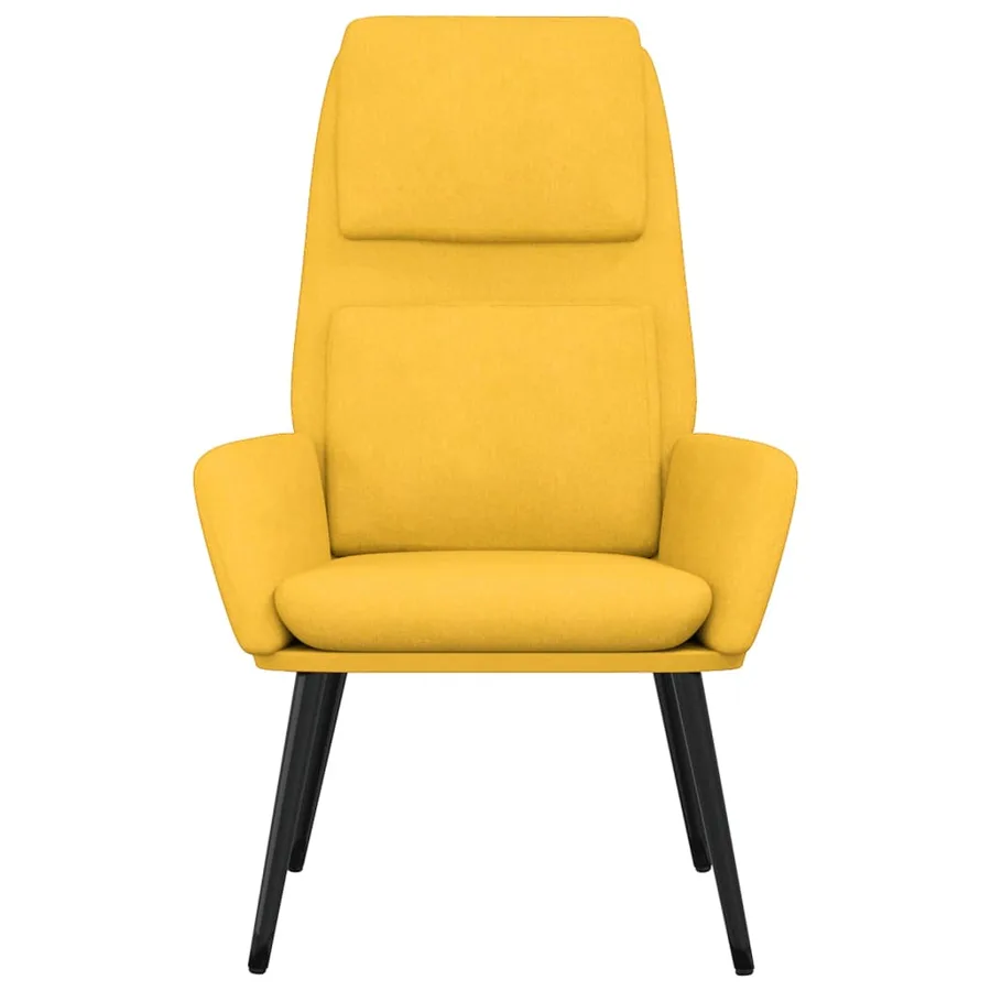 Chaise de relaxation Jaune moutarde Tissu - 3