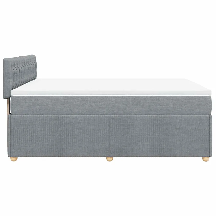 Sommier à lattes de lit avec matelas Gris clair 160x200cm Tissu - 5