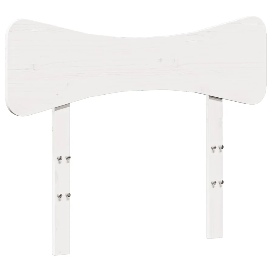 Cadre de lit sans matelas blanc 100x200 cm bois de pin massif - 6
