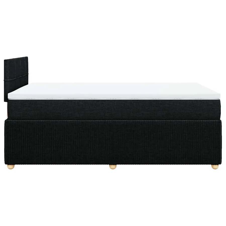 Sommier à lattes de lit avec matelas Noir 120x200 cm Tissu - 7