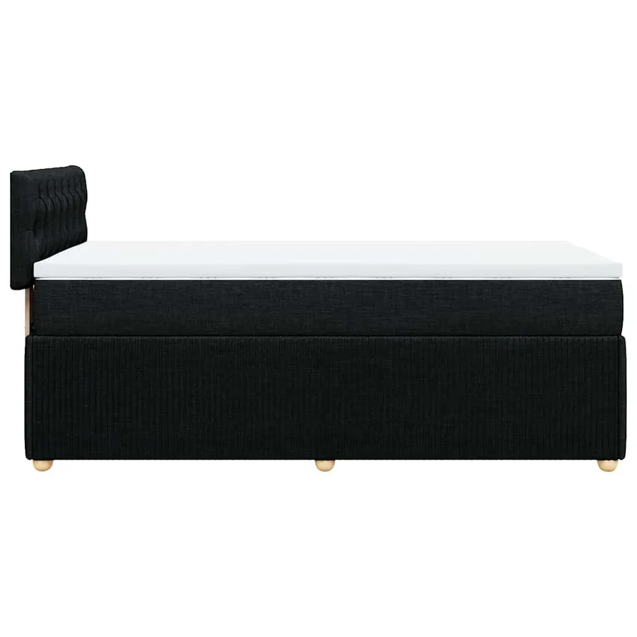 Sommier à lattes de lit et matelas Noir 80x200 cm Tissu - 5