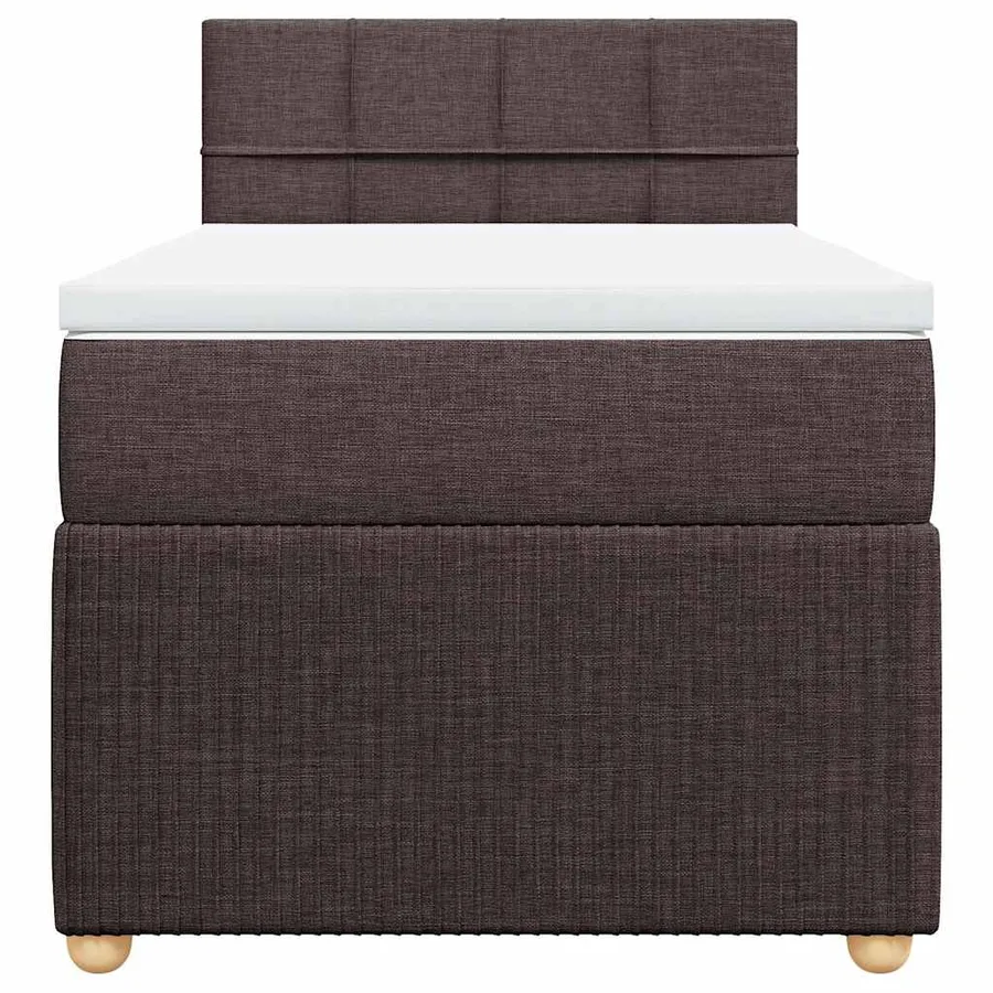 Sommier à lattes de lit avec matelas Marron foncé 80x200 cm - 4