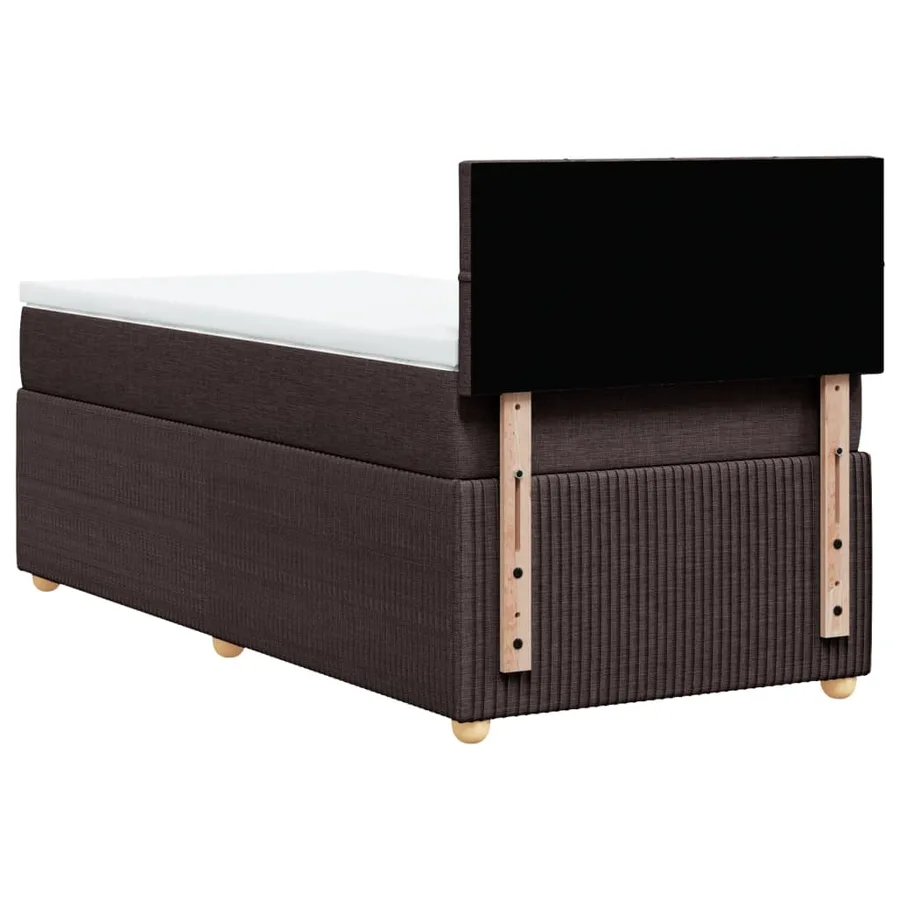 Sommier à lattes de lit avec matelas Marron foncé 80x200 cm - 6