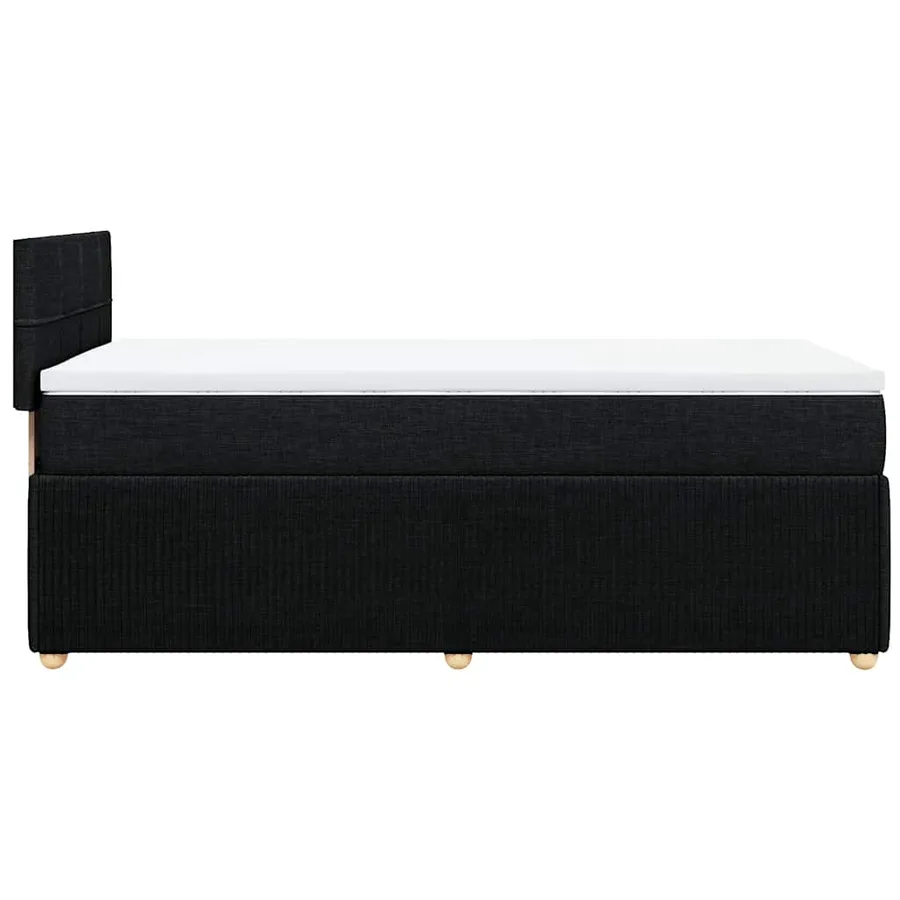 Sommier à lattes de lit et matelas Noir 80x200 cm Tissu - 7