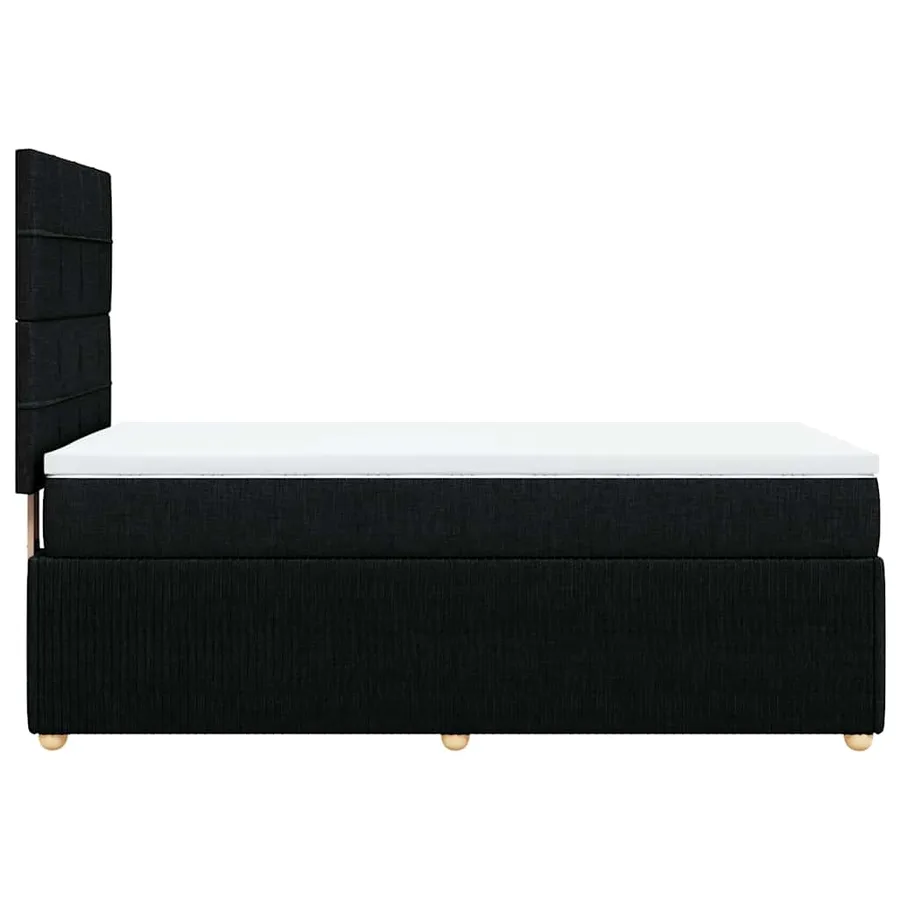 Sommier à lattes de lit et matelas Noir 80x200 cm Tissu - 5