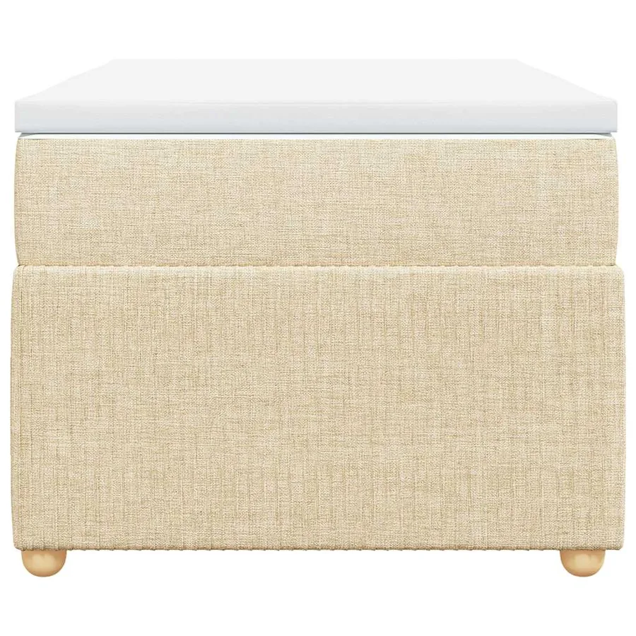 Sommier à lattes de lit avec matelas Crème 80x200 cm Tissu - 4