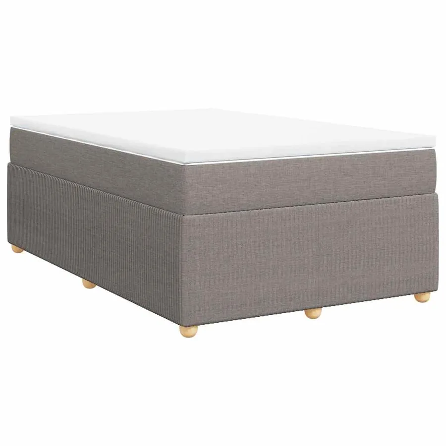 Sommier à lattes de lit avec matelas Taupe 120x200 cm Tissu - 2