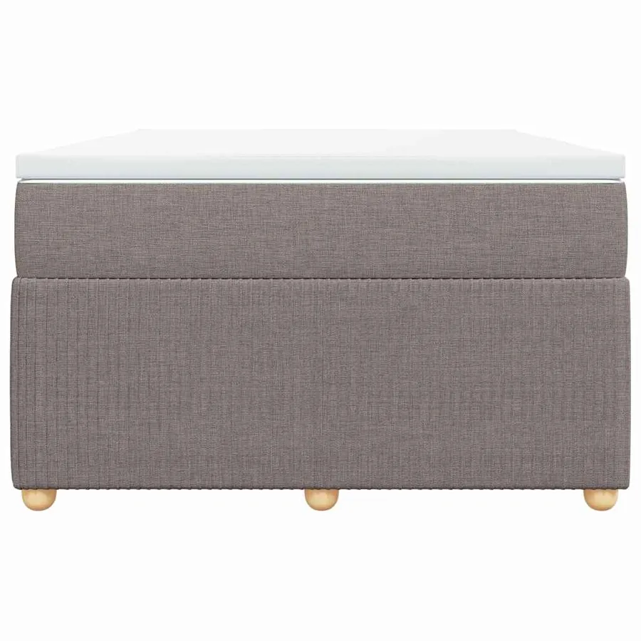 Sommier à lattes de lit avec matelas Taupe 120x200 cm Tissu - 4