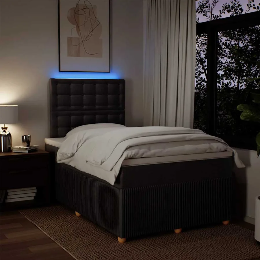 Sommier à lattes de lit avec matelas Marron foncé 120x200 cm - 4