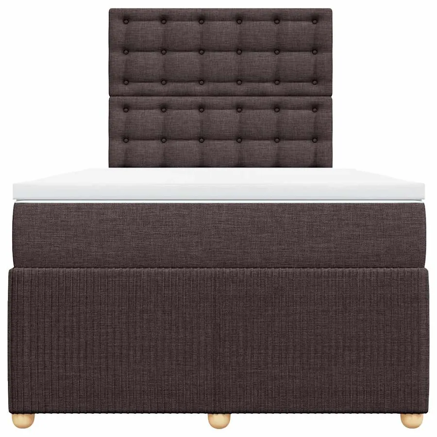 Sommier à lattes de lit avec matelas Marron foncé 120x200 cm - 6