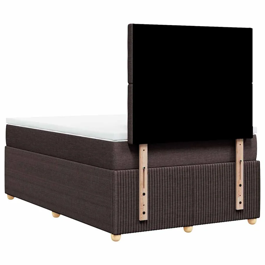 Sommier à lattes de lit avec matelas Marron foncé 120x200 cm - 8