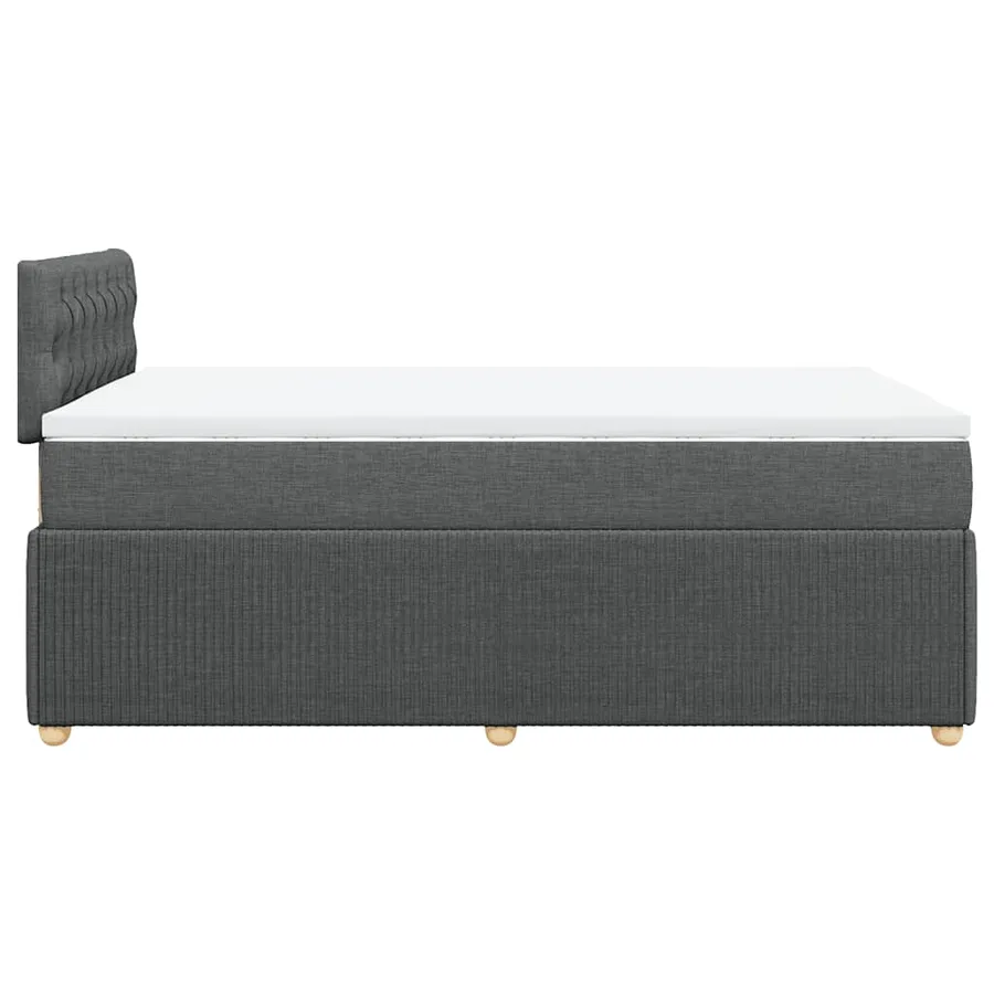 Sommier à lattes de lit avec matelas Gris foncé 120x200cm Tissu - 7