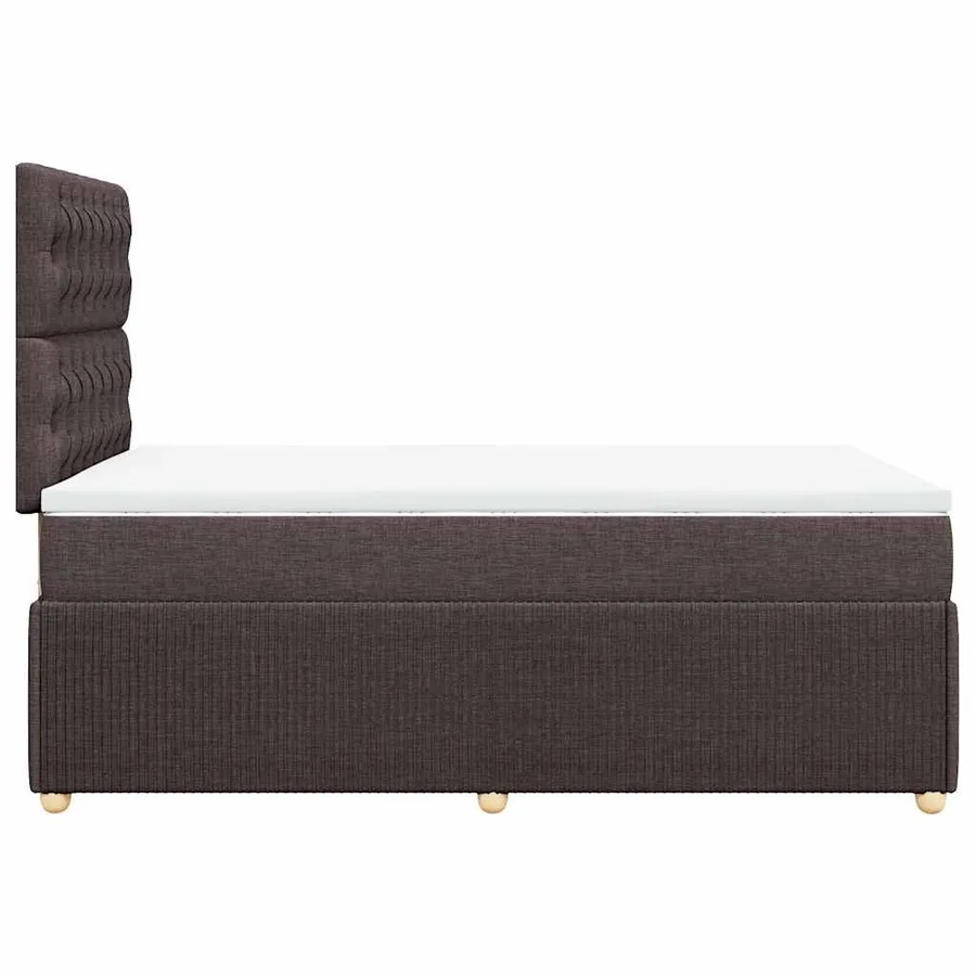 Sommier à lattes de lit avec matelas Marron foncé 120x200 cm - 5