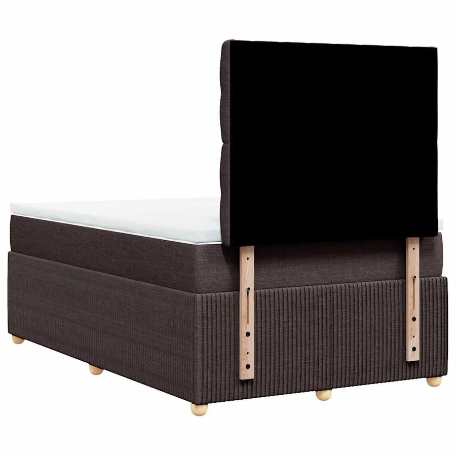 Sommier à lattes de lit avec matelas Marron foncé 120x200 cm - 6