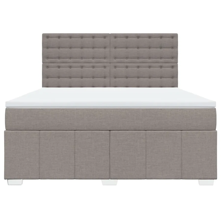 Sommier à lattes de lit avec matelas Taupe 180x200 cm Tissu - 6