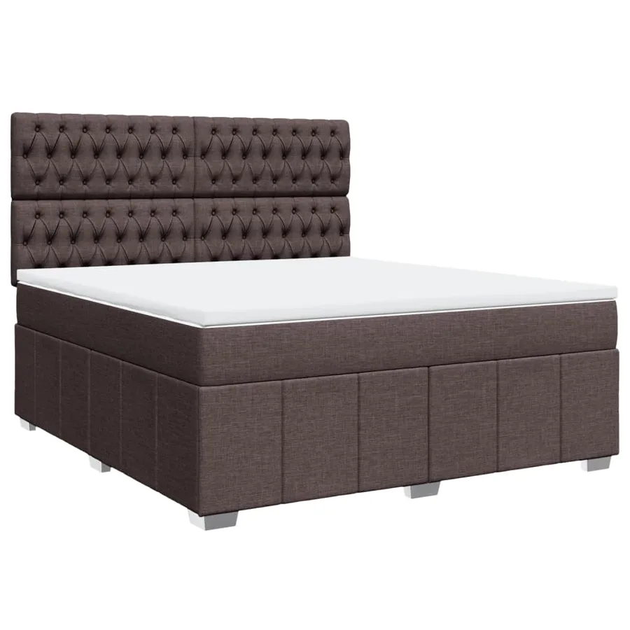 Sommier à lattes de lit avec matelas Marron foncé 180x200 cm - 2