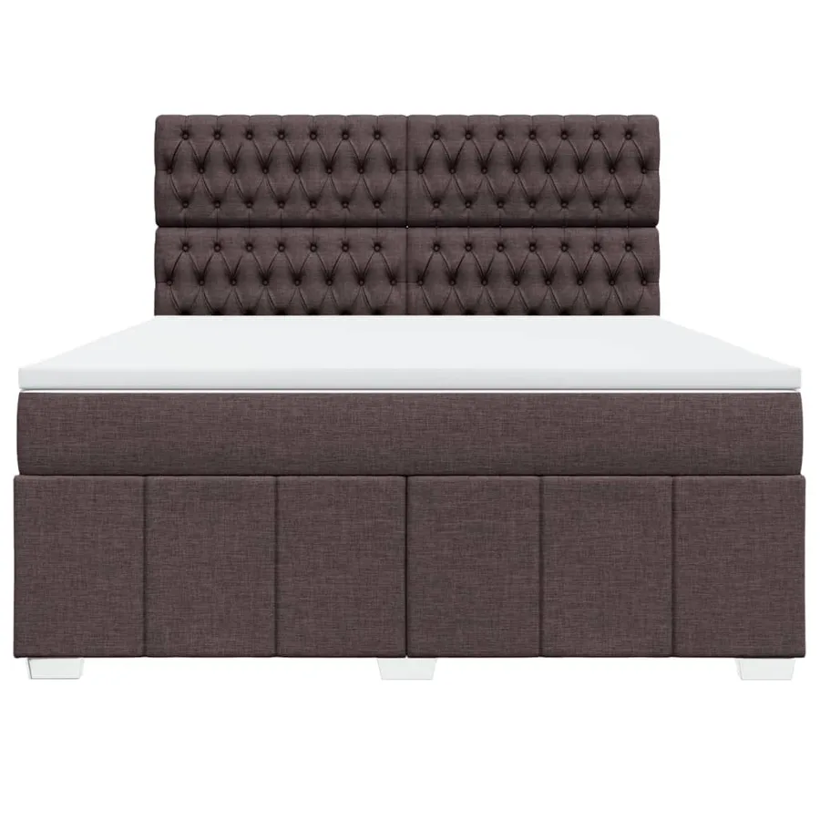 Sommier à lattes de lit avec matelas Marron foncé 180x200 cm - 4