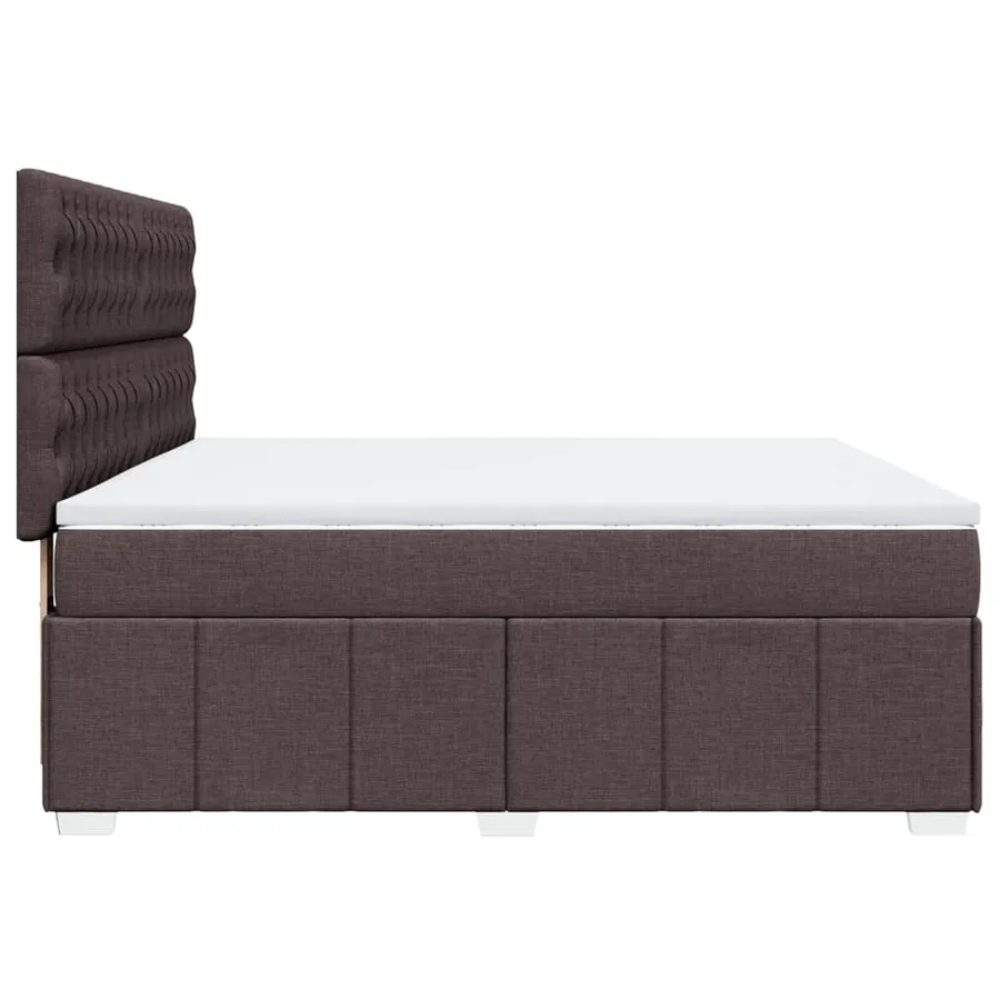 Sommier à lattes de lit avec matelas Marron foncé 180x200 cm - 5
