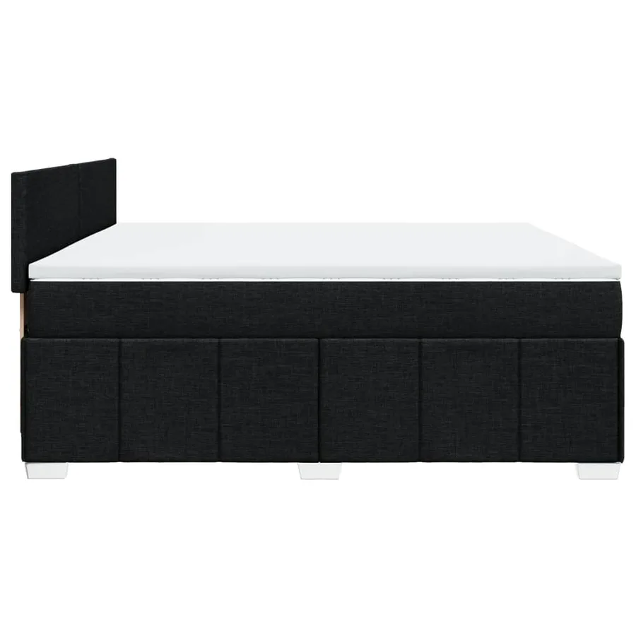 Sommier à lattes de lit avec matelas Noir 180x200 cm Tissu - 7