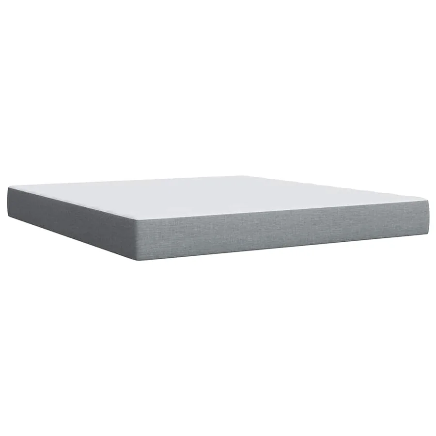 Sommier à lattes de lit avec matelas Gris clair 180x200cm Tissu - 10