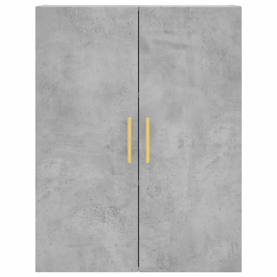 Buffet haut Gris béton 69,5x34x180 cm Bois d'ingénierie - 6
