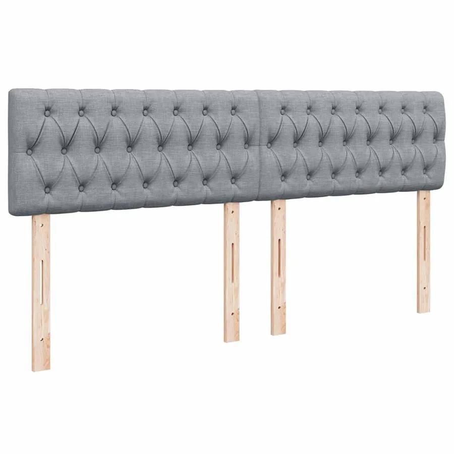Sommier à lattes de lit avec matelas Gris clair 180x200cm Tissu - 12