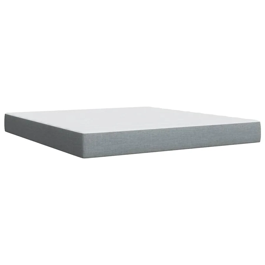 Sommier à lattes de lit avec matelas Gris clair 180x200cm Tissu - 10