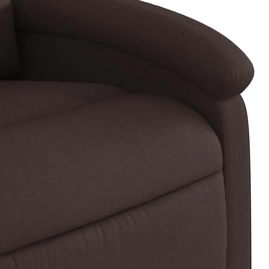 Fauteuil inclinable électrique marron foncé tissu - 12