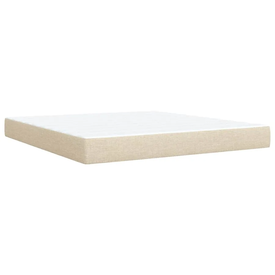 Sommier à lattes de lit avec matelas Crème 180x200 cm Tissu - 11