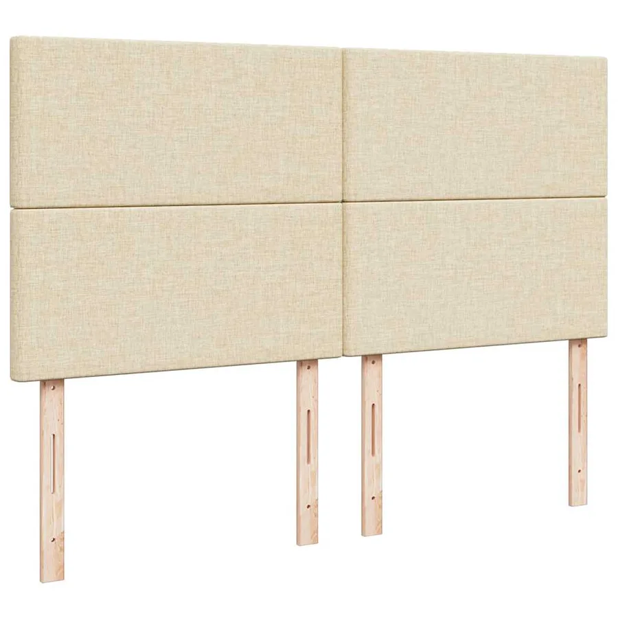Sommier à lattes de lit avec matelas Crème 180x200 cm Tissu - 9