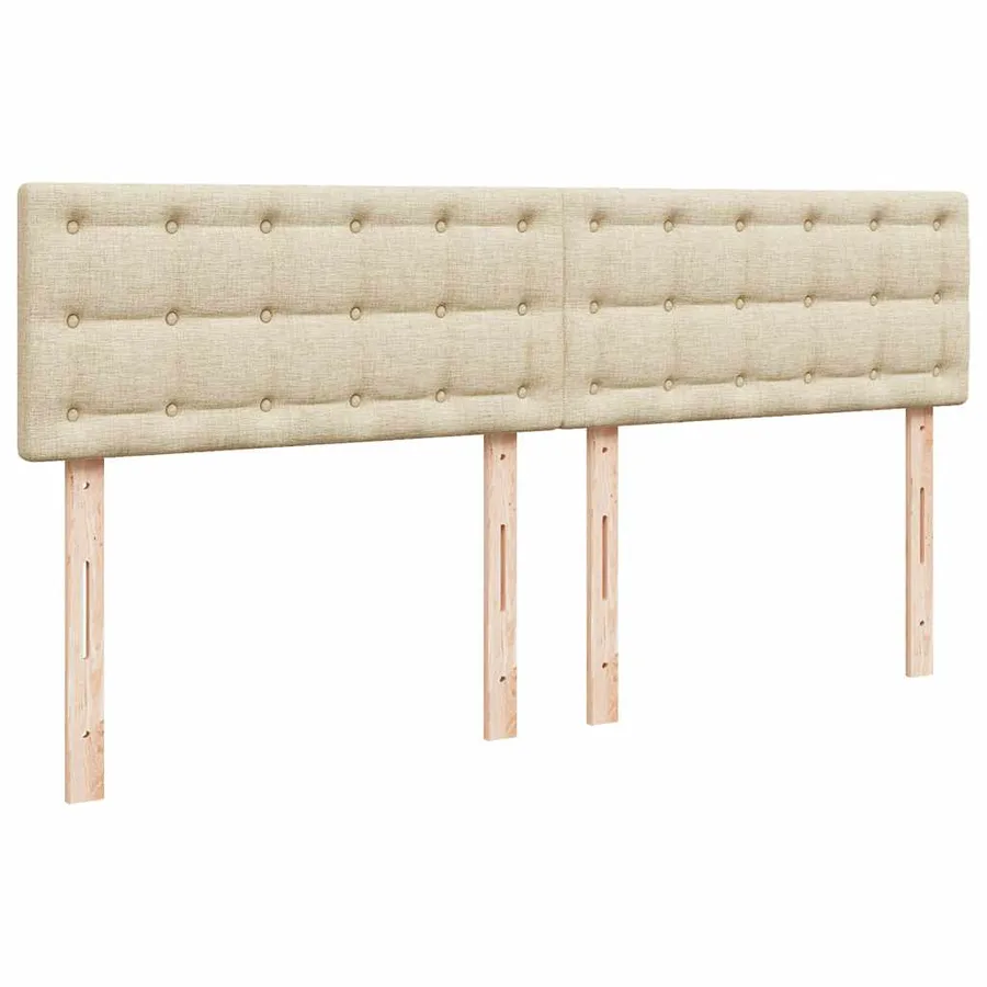 Sommier à lattes de lit avec matelas Crème 180x200 cm Tissu - 12