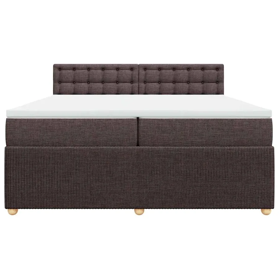 Sommier à lattes de lit avec matelas Marron foncé 200x200 cm - 6
