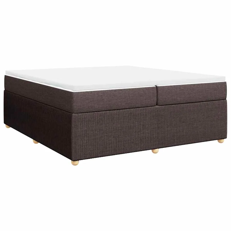 Sommier à lattes de lit avec matelas Marron foncé 200x200 cm - 2
