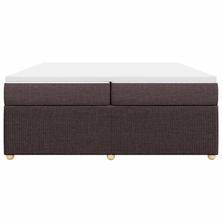 Sommier à lattes de lit avec matelas Marron foncé 200x200 cm - 4