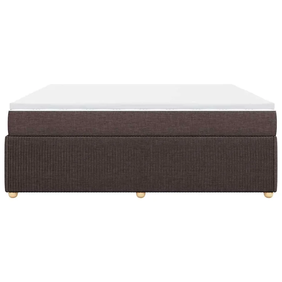 Sommier à lattes de lit avec matelas Marron foncé 200x200 cm - 5