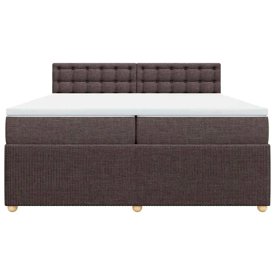 Sommier à lattes de lit avec matelas Marron foncé 200x200 cm - 4