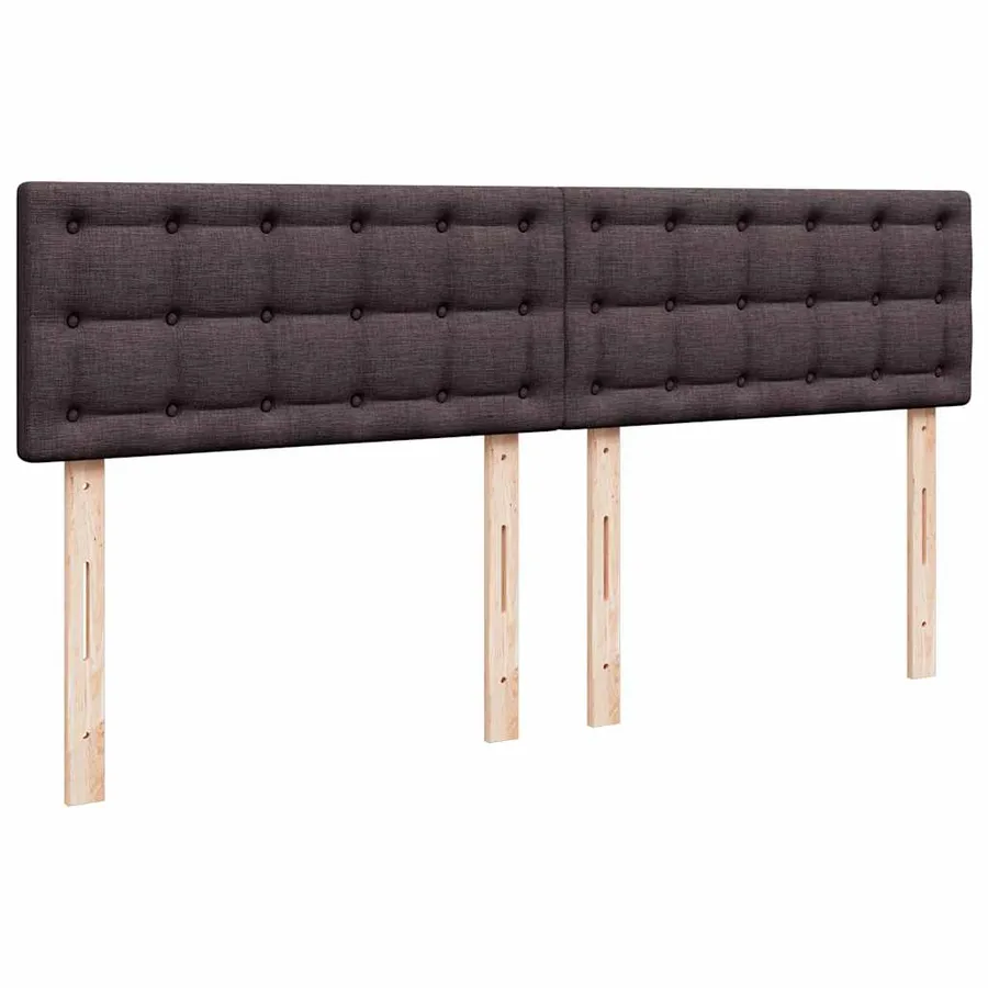 Sommier à lattes de lit avec matelas Marron foncé 200x200 cm - 7