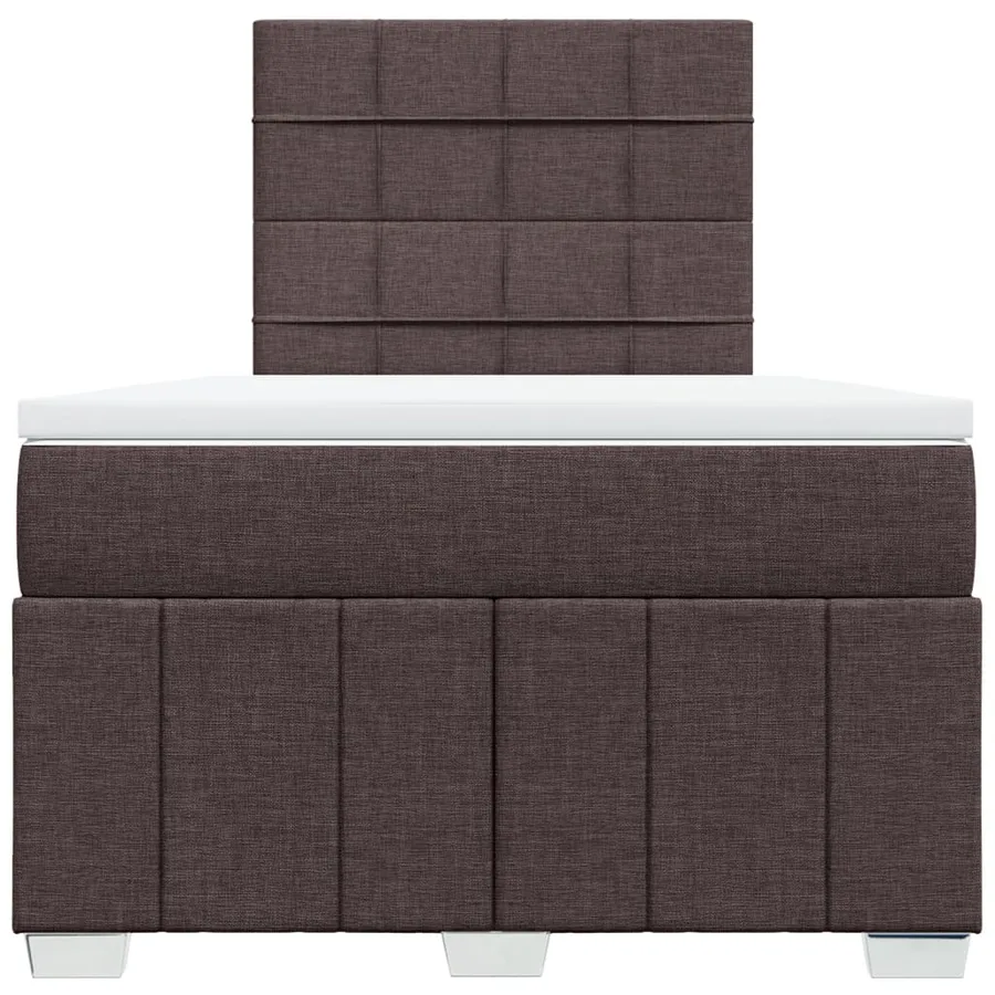 Sommier à lattes de lit avec matelas Marron foncé 120x200 cm - 4