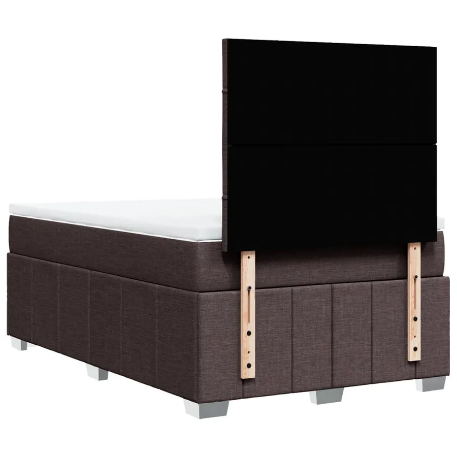 Sommier à lattes de lit avec matelas Marron foncé 120x200 cm - 6