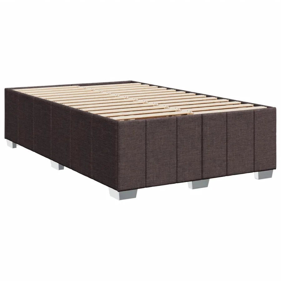 Sommier à lattes de lit avec matelas Marron foncé 120x200 cm - 8
