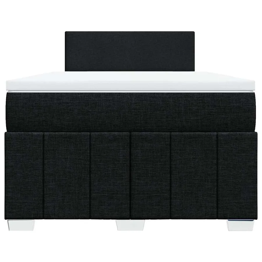 Sommier à lattes de lit avec matelas Noir 120x200 cm Tissu - 4