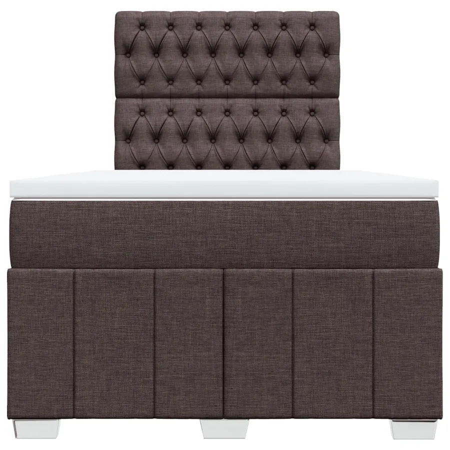 Sommier à lattes de lit avec matelas Marron foncé 120x200 cm - 6