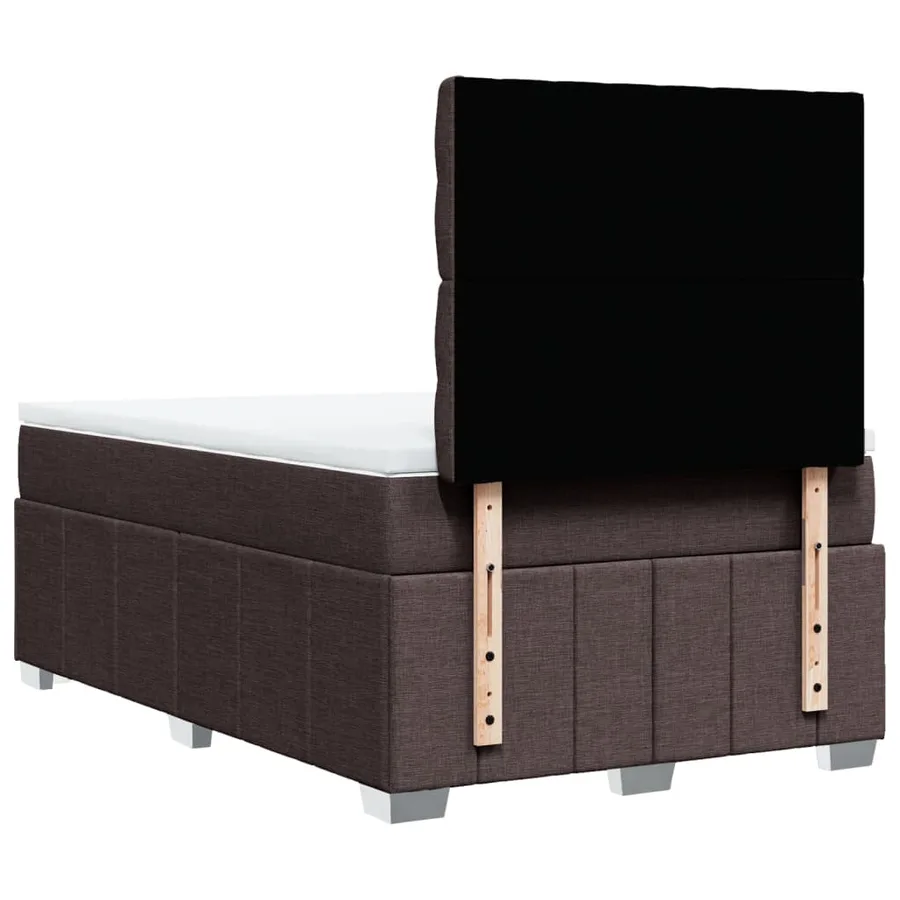 Sommier à lattes de lit avec matelas Marron foncé 120x200 cm - 8