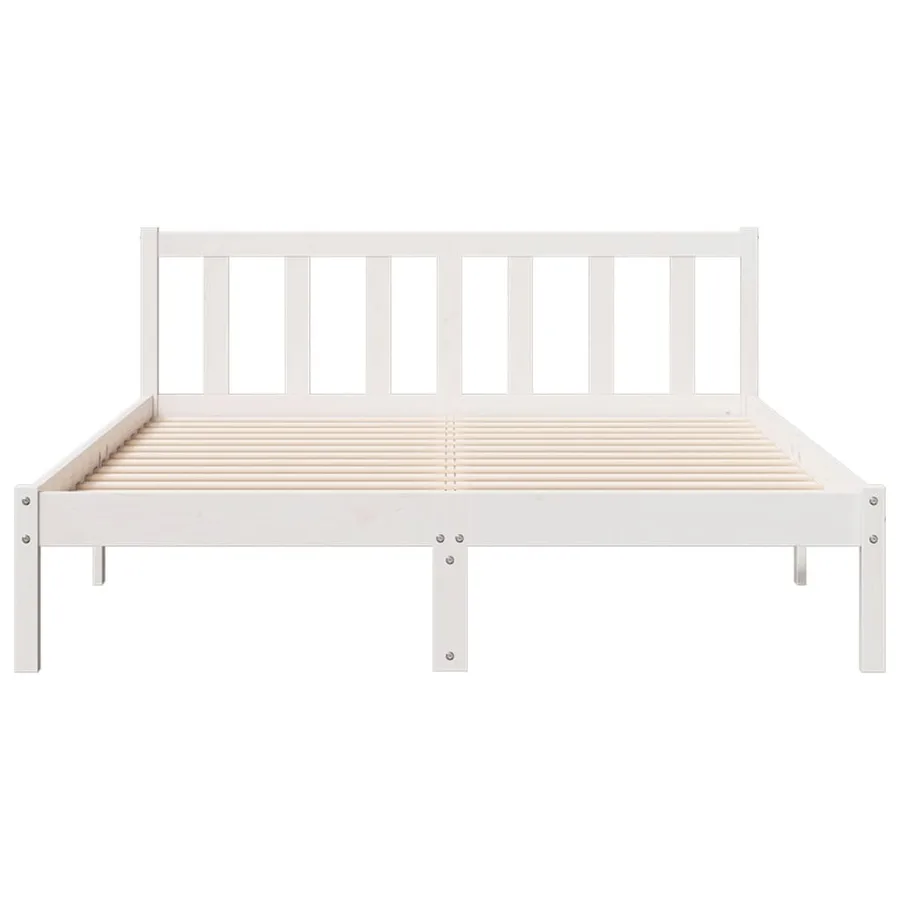 Cadre de lit extra long sans matelas 160x210 cm bois massif pin - 4