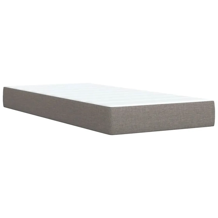 Sommier à lattes de lit avec matelas Taupe 90x200 cm Tissu - 10