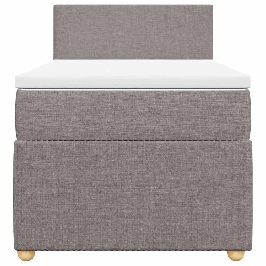 Sommier à lattes de lit avec matelas Taupe 90x200 cm Tissu - 6