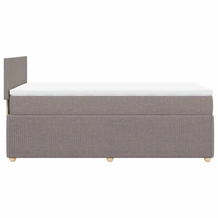 Sommier à lattes de lit avec matelas Taupe 90x200 cm Tissu - 7